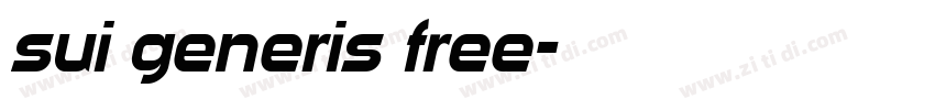 sui generis free字体转换